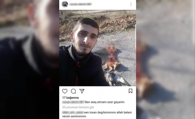Öldürdüğü hayvanları "Ben ateş etmem ezer geçerim" notuyla paylaşınca hayvanseverler ayağa kalktı