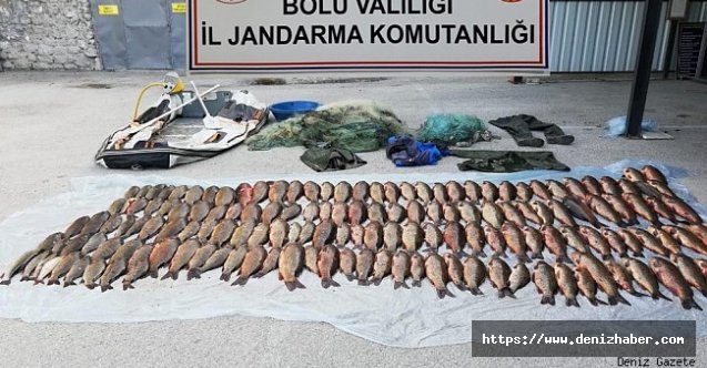 Bolu'da, ikinci kez kaçak balık avlarken yakalanan şahsa tekrar para cezası!