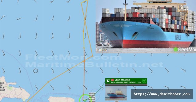 LEXA MAERSK hasta mürettebatın tahliyesi için yolculuğuna ara verdi!