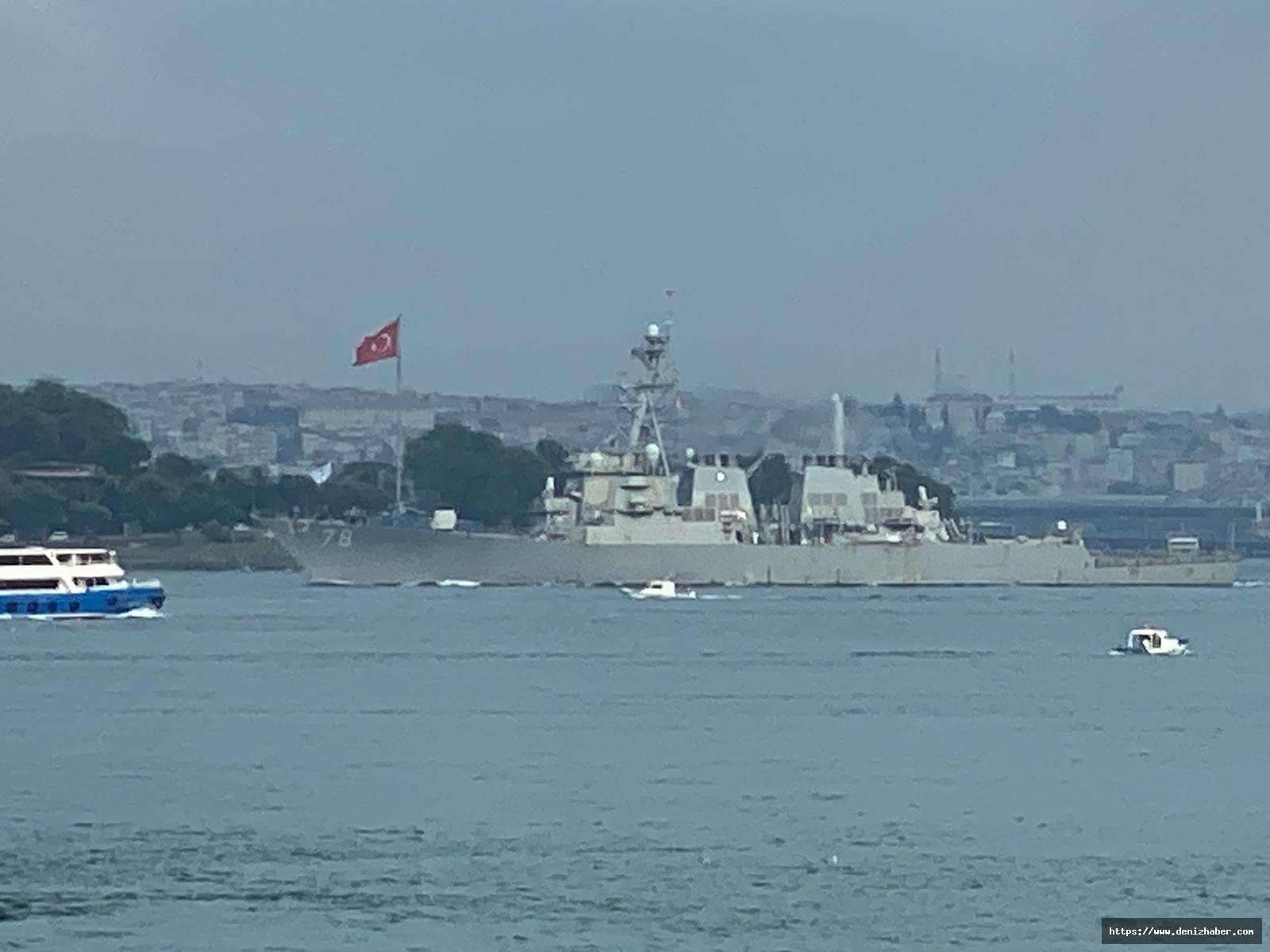 ABD savaş gemisi "USS Porter" İstanbul Boğazı'ndan geçti!