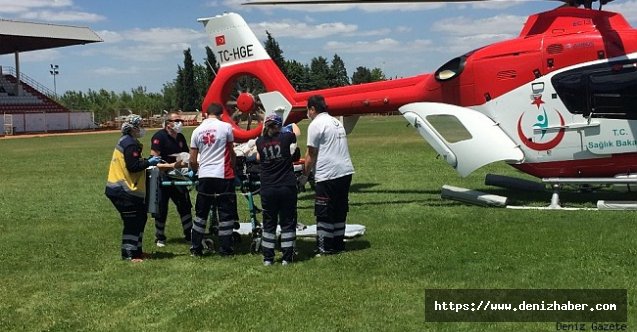 Denizde vurgun yiyen genç, ambulans helikopter ile İstanbul'a gönderildi!