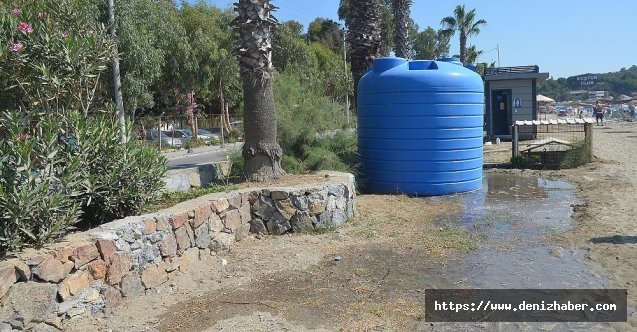 Kuşadası Kuştur Plajı'nda belediyeye ait su deposu ve ünitelere anlamsız saldırı!