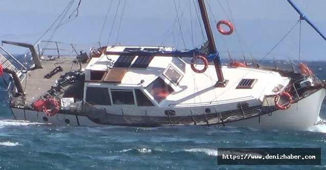 Marmara'da kayalıklara çarpan yat yan yattı: 2 kişi kurtarıldı!