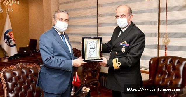Sahil Güvenlik Komutanı Tuğamiral Kendir'den Vali Su'ya ziyaret!
