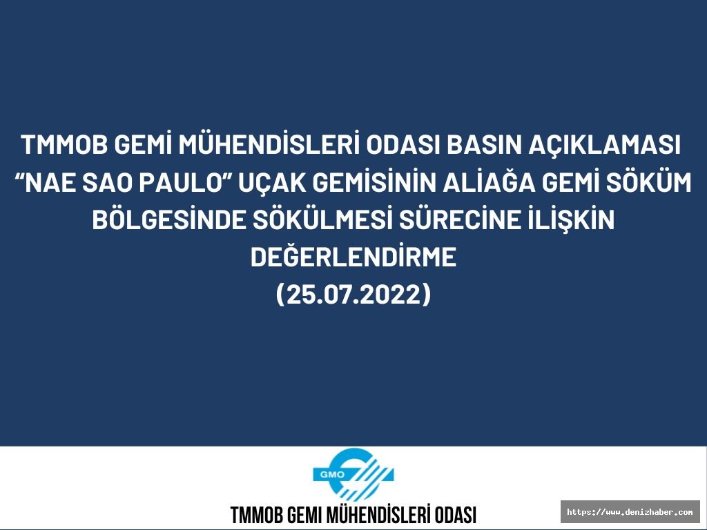 TMMOB GMO, söküme gelen "NAe Sea Paulo” için bir rapor yayınladı