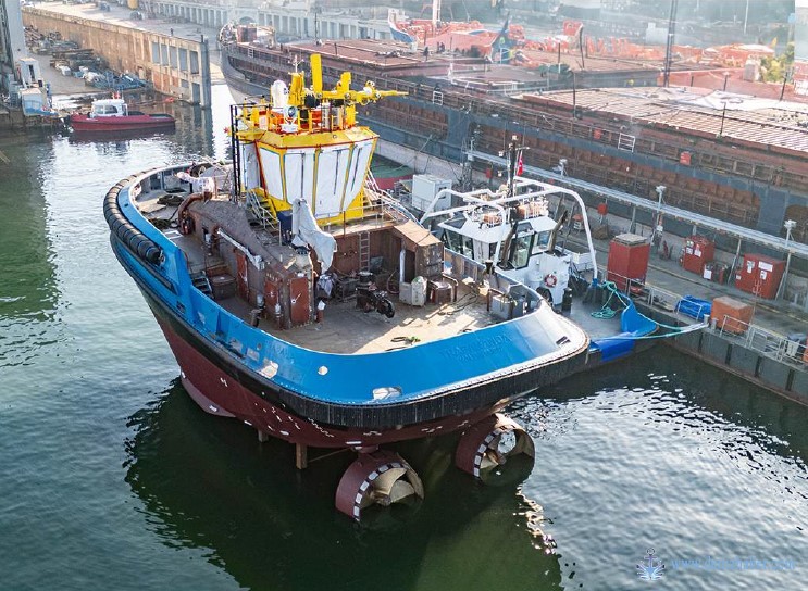 Sanmar, SAAM Towage için Latin Amerika'nın İlk Tam Elektrikli Römorkörünü Denize İndirdi