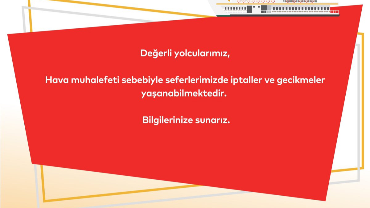 İstanbul’da Şehir Hatları Seferlerinde Aksama
