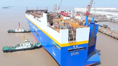 Anhui Liman ve Denizcilik Grubu'nun En Yeni Araç Taşıyıcısı Denize İndirildi