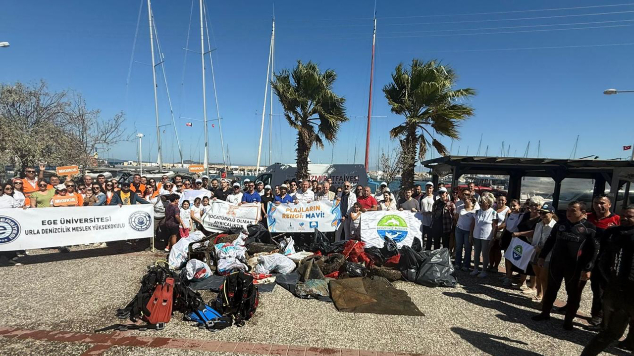 Urla'da kıyı ve deniz temizliği yapıldı!