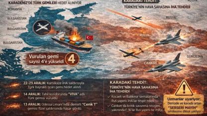 Türk Bayraklı  gemi Karadeniz'de kamikaze İHA saldırısına uğradı