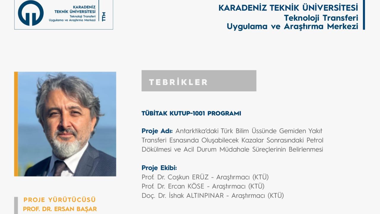 KTÜ'nün Antarktika Projesine TÜBİTAK Desteği