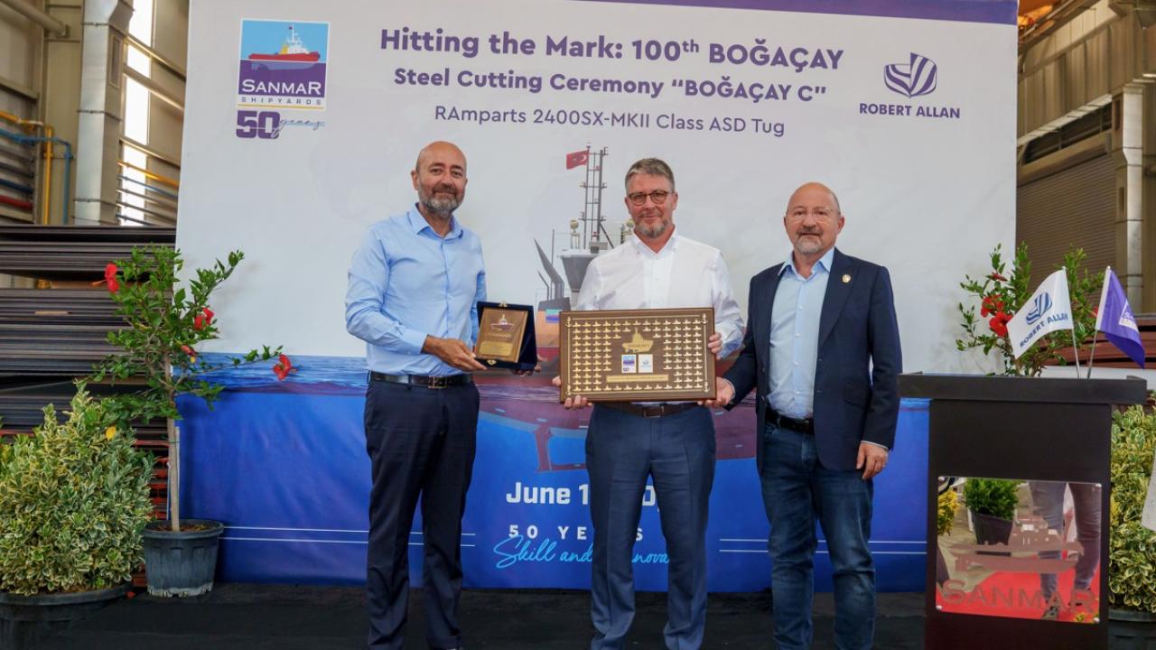 SANMAR Marks Milestone with 100th Boğaçay Tugboat Steel